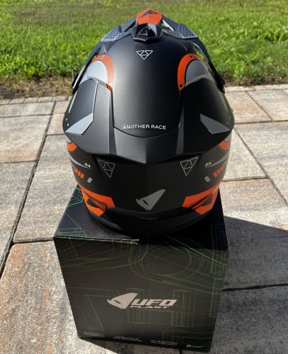 Preview: Helm Motocross UFO Erwachsene Schwarz-Orange